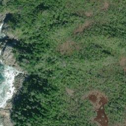 Satellite imagery of Cape Caution, CA
