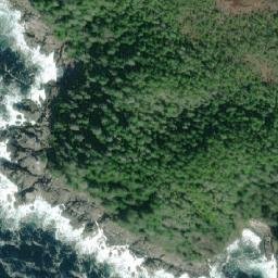 Satellite imagery of Cape Caution, CA