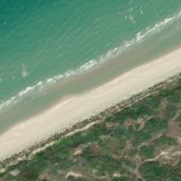 Satellite imagery of Point extrême nord de France, meest westelijke punt van België, BE