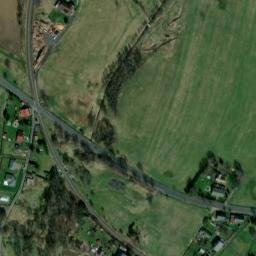 Satellite imagery of [Rumburk-Dolní Křečany] former spinning yarn comb factory chimney, CZ