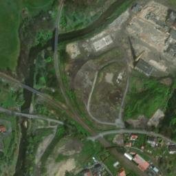 Satellite imagery of Slezan [Frýdlant] former factory chimney, CZ