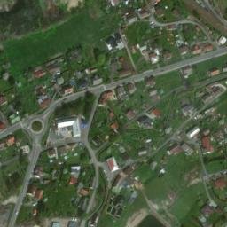 Satellite imagery of Slezan [Frýdlant] former factory chimney, CZ