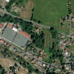 Satellite imagery of Helana [Hejnice] former textil factory chimney, CZ