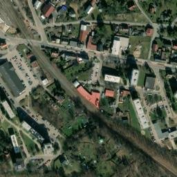 Satellite imagery of [Hrádek nad Nisou] former textil factory chimney, CZ