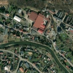 Satellite imagery of [Hrádek nad Nisou] former textil factory chimney, CZ