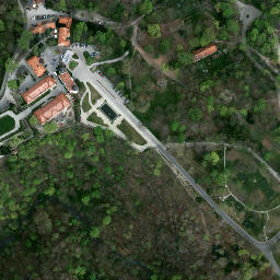 Satellite imagery of Książ - zamek warowny XIIIw., PL