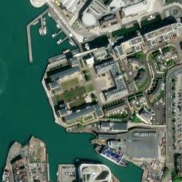 Satellite imagery of Spinnaker Tower, GB