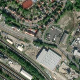 Satellite imagery of [Děčín] factory chimney, CZ