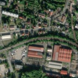 Satellite imagery of [Děčín-Staré Město] former Cotton spinning mill chimney, CZ
