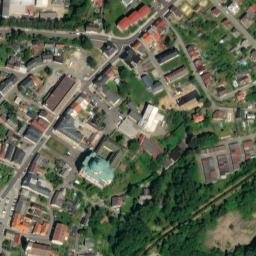 Satellite imagery of [Jablonné v Podještědí] church t., CZ