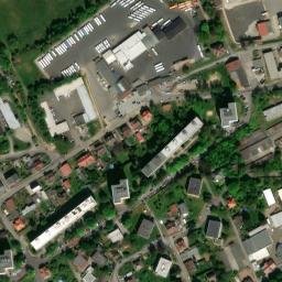 Satellite imagery of [Liberec] former textil factory chimney, CZ
