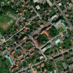Satellite imagery of [Liberec] former textil factory chimney, CZ