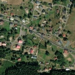 Satellite imagery of [Albrechtice v Jizerských horách] church t., CZ