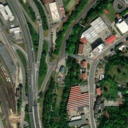 Satellite imagery of [Liberec] heat plant chimney, CZ