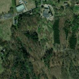 Satellite imagery of Slavia [Chotovice u Nového Boru] glass factory chimney, CZ