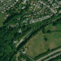 Satellite imagery of Okehampton Castle, GB