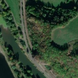 Satellite imagery of Prefa [Dobkovice] factory chimney, CZ