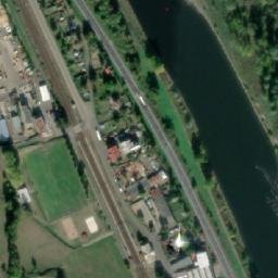 Satellite imagery of Prefa [Dobkovice] factory chimney, CZ