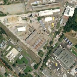 Satellite imagery of Diamo [Stráž pod Ralskem] factory chimney, CZ