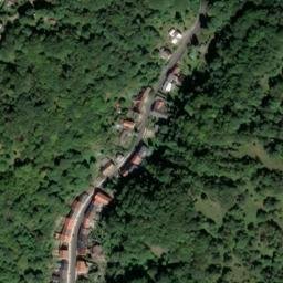 Satellite imagery of Růžový hrádek [Krupka] burg outlook t., CZ