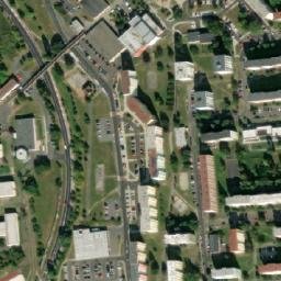 Satellite imagery of [Česká Lípa] hospital chimney, CZ