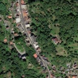 Satellite imagery of Růžový hrádek [Krupka] burg outlook t., CZ