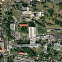 Satellite imagery of [Česká Lípa] hospital chimney, CZ