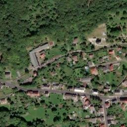 Satellite imagery of Růžový hrádek [Krupka] burg outlook t., CZ