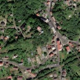 Satellite imagery of Růžový hrádek [Krupka] burg outlook t., CZ