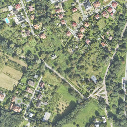 Satellite imagery of Sandomierz -drewniany zamek grodowy XI w., PL