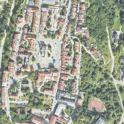 Satellite imagery of Sandomierz -drewniany zamek grodowy XI w., PL
