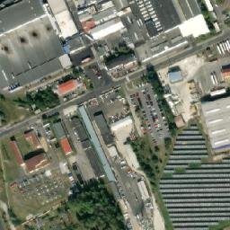 Satellite imagery of [Česká Lípa] former building panels factory chimney, CZ