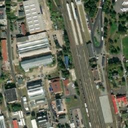 Satellite imagery of Vendys & V [Česká Lípa] factory chimney, CZ