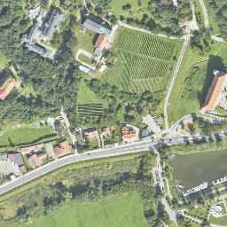 Satellite imagery of Sandomierz -drewniany zamek grodowy XI w., PL