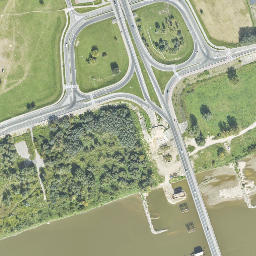 Satellite imagery of Sandomierz -drewniany zamek grodowy XI w., PL