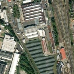 Satellite imagery of Vendys & V [Česká Lípa] factory chimney, CZ