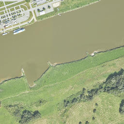 Satellite imagery of Sandomierz -drewniany zamek grodowy XI w., PL
