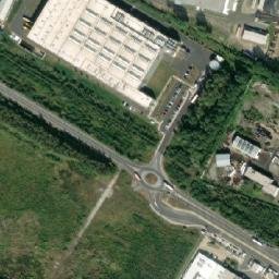 Satellite imagery of [Česká Lípa] former building panels factory chimney, CZ