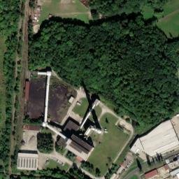 Satellite imagery of [Proboštov u Teplic] heat plant chimney, CZ