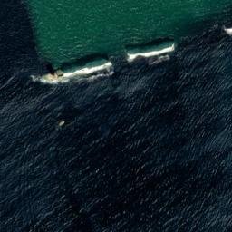 Satellite imagery of The Needles, GB
