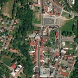 Satellite imagery of [Mimoň] church outlook t., CZ