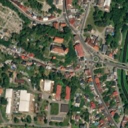Satellite imagery of [Mimoň] church outlook t., CZ