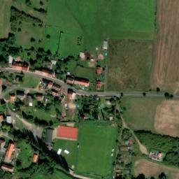 Satellite imagery of [Modlany] church t., CZ