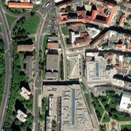 Satellite imagery of [Teplice] church & outlook t., CZ