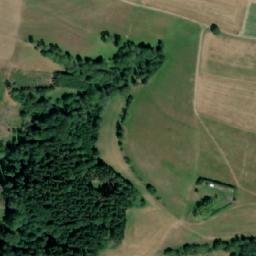 Satellite imagery of [Bozkov] church outlook t., CZ