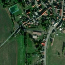 Satellite imagery of [Kravaře v Čechách] church t., CZ