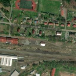Satellite imagery of [Meziměstí] former textil factory chimney, CZ