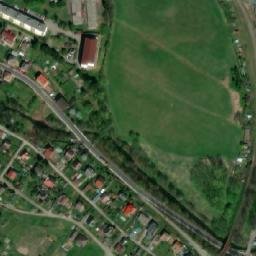 Satellite imagery of [Meziměstí] former textil factory chimney, CZ