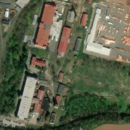 Satellite imagery of [Meziměstí] former textil factory chimney, CZ