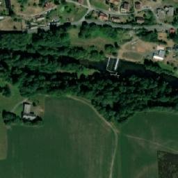 Satellite imagery of [Háje nad Jizerou] textil factory chimney, CZ